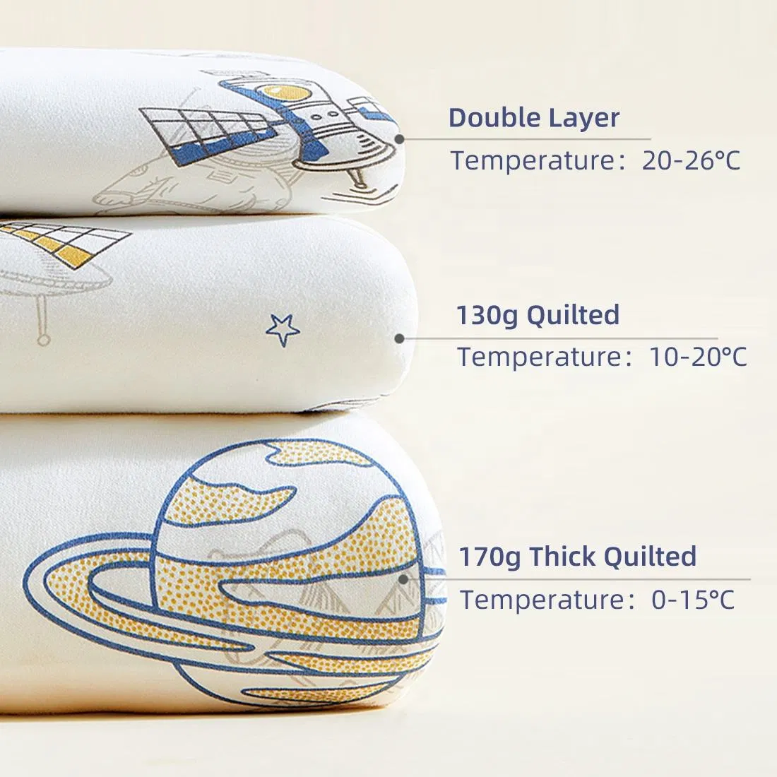High Quality 1.0 Tog Baby Sleeping Bag Wearable Organic Cotton Toddler Blanket