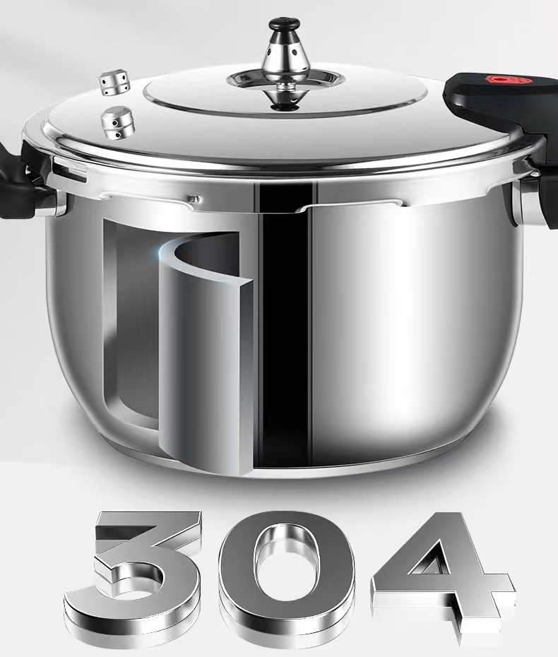 Thickened 304 Stainless Steel Pressure Cooker with Long Handle