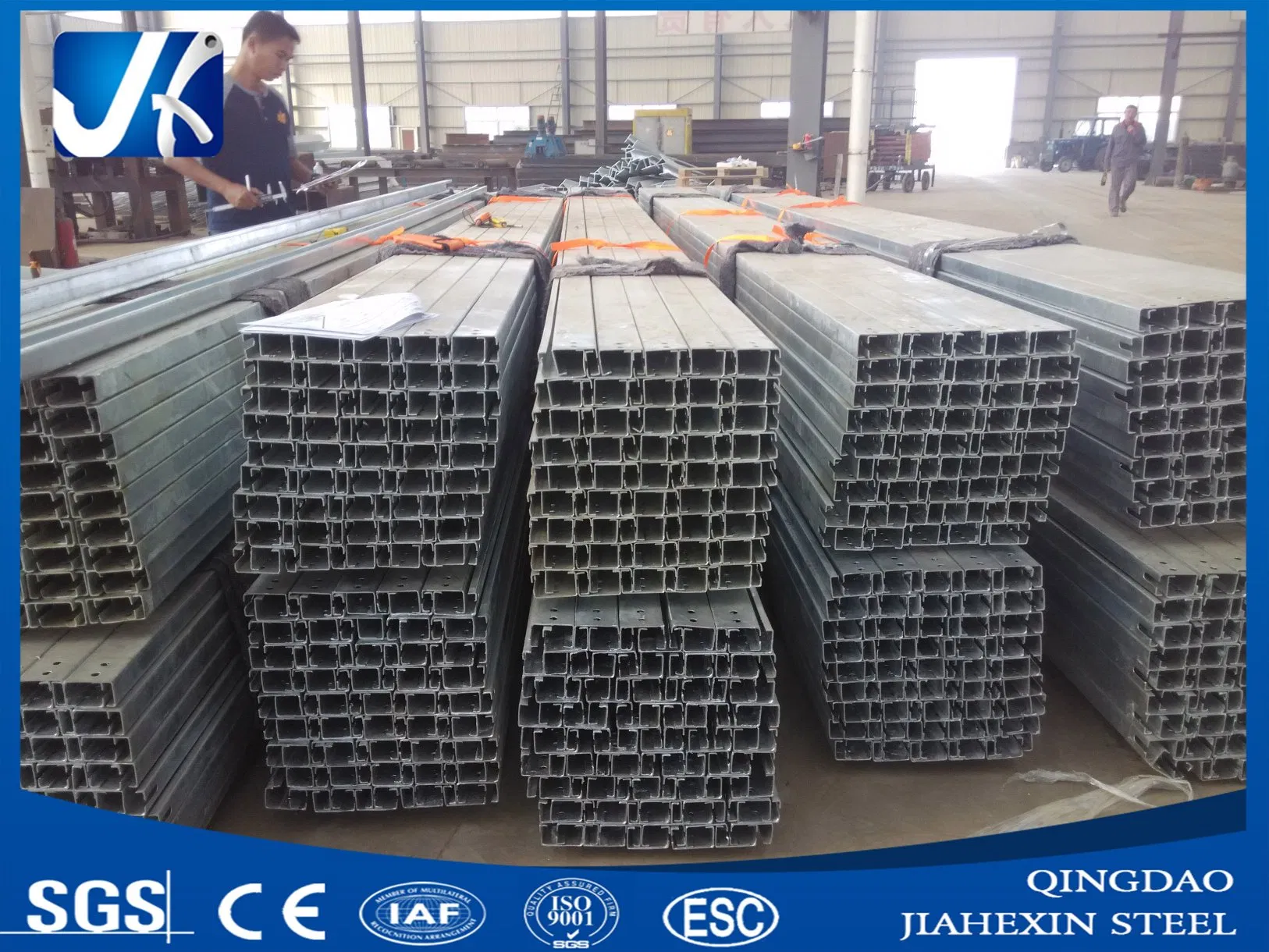 Material Q235/Q345 Steel Structure Galvanized C Channel Cold Formed Steel Purlin