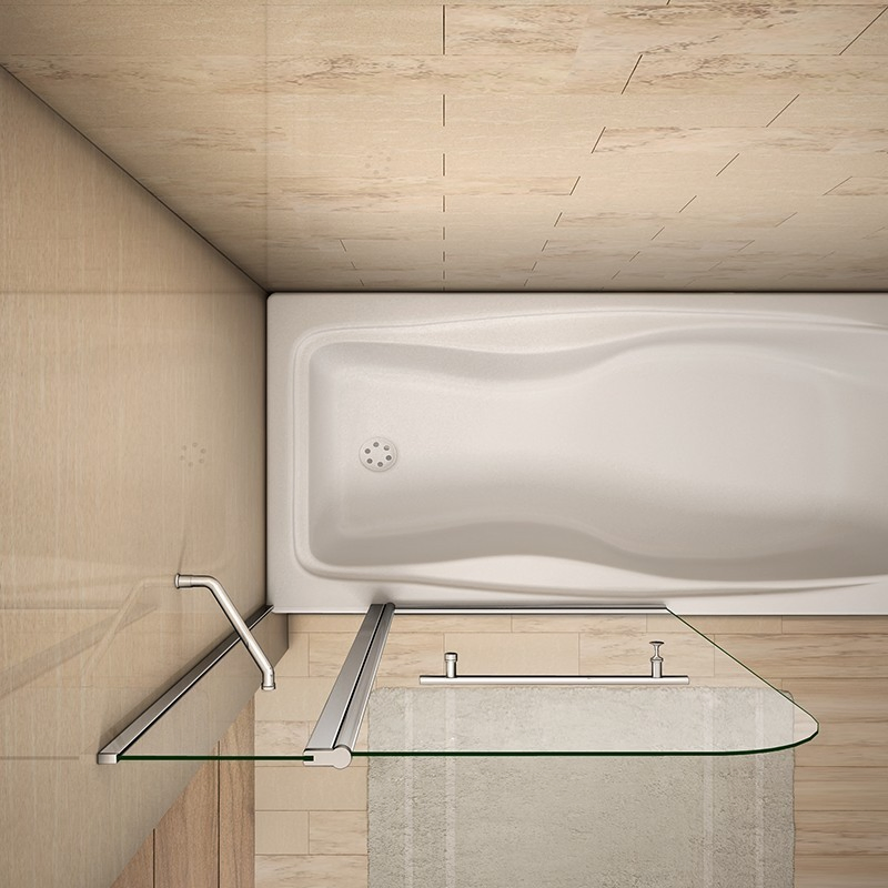 Custom Bathtub Shower Enclosure Glass Door Portable Tempered Glass Shower Screen