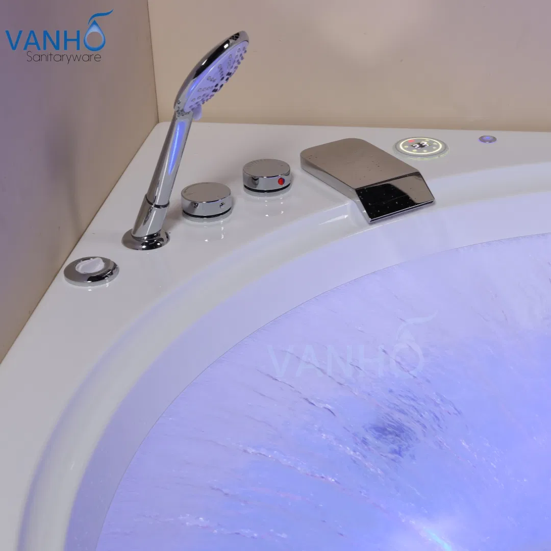 Угловая акриловая ванна с гидромассажем и ароматерапией