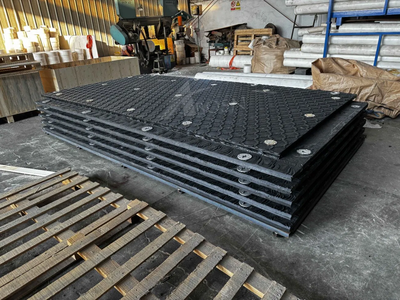 Oil Drilling Rig Floor Mats Engineering Plastic UHMWPE Ground Mat