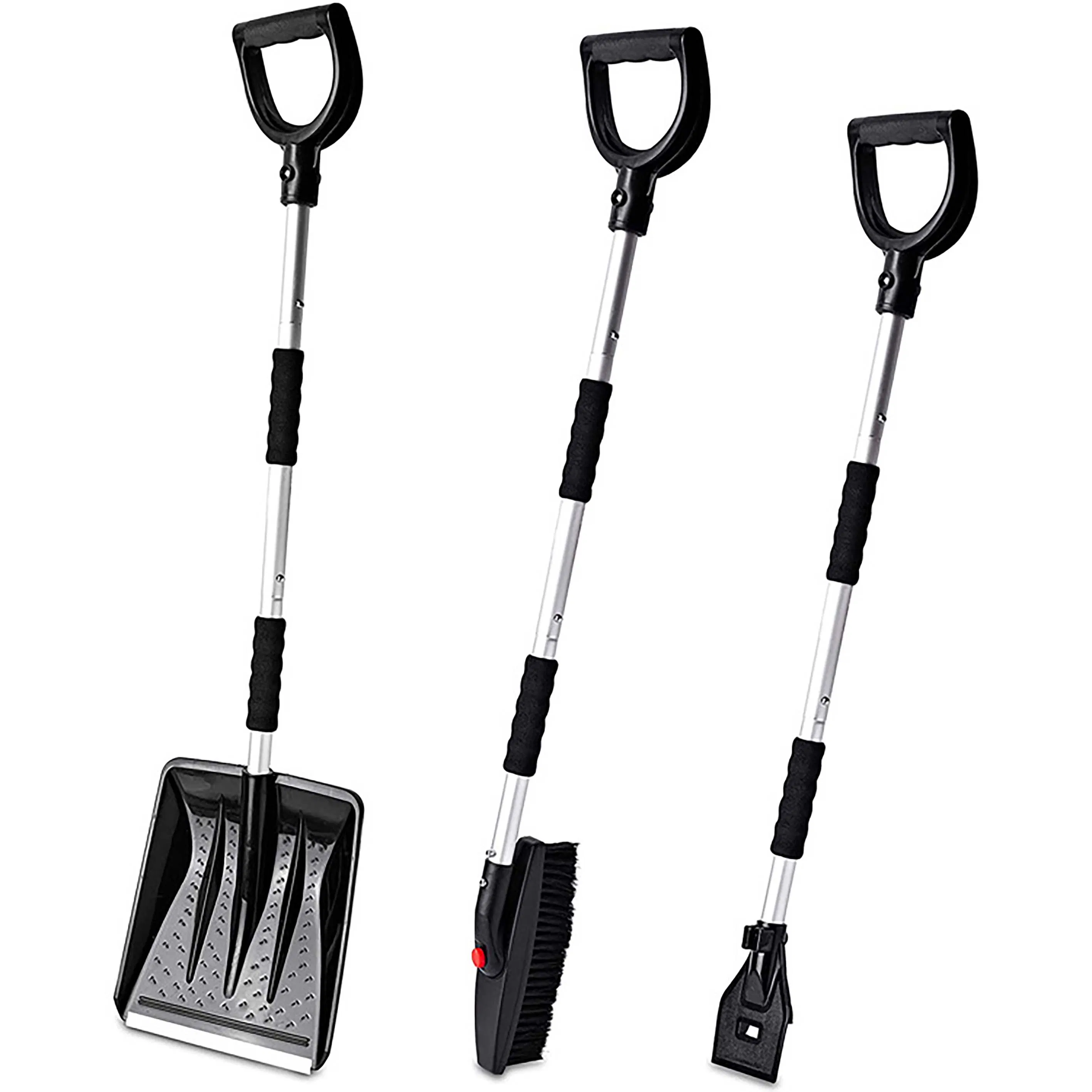 3-in-1 Stainless Steel Made of High-Strength Plastic Snow Shovel