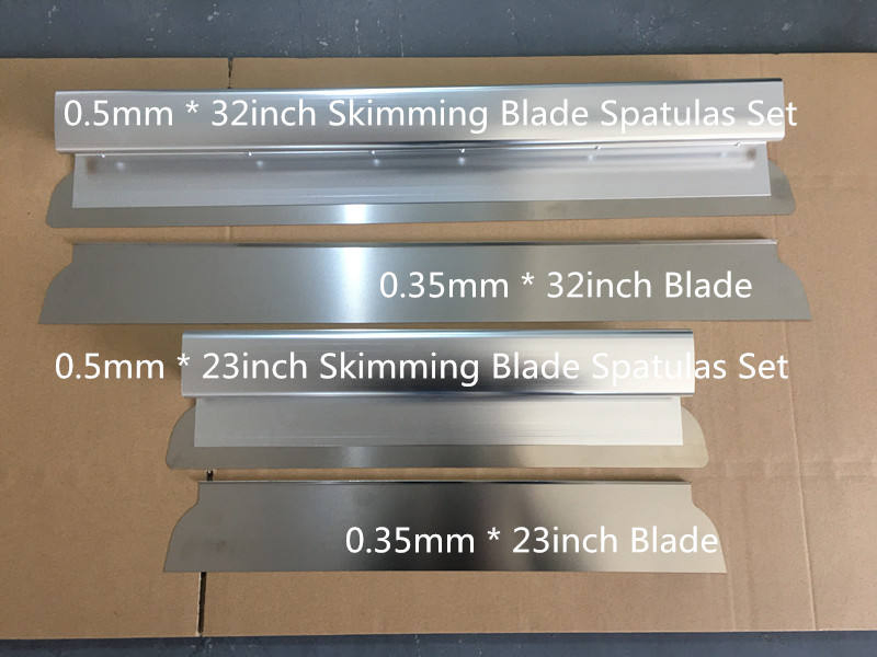 2 Set Spatulas 2 PCS Blade Aluminum Stainless Steel Plastering Spatulas Skimming Blade Spatulas Set Putty Knife
