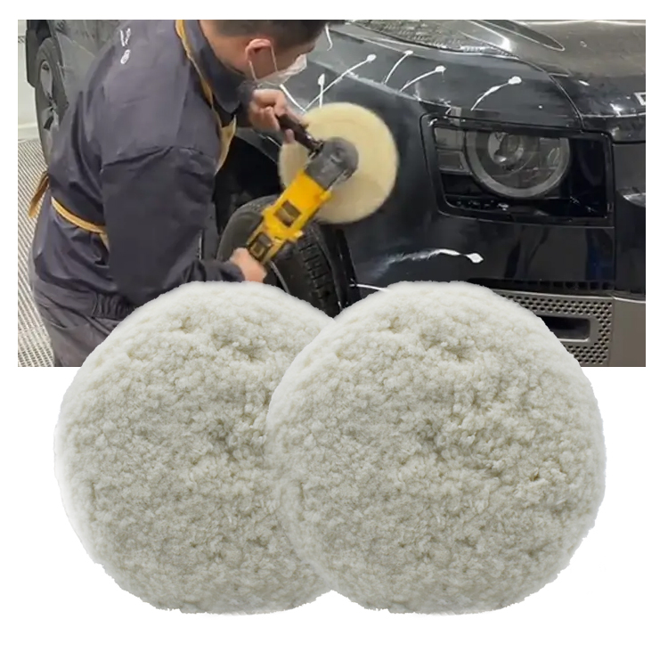 Двусторонняя полировальная насадка из чистой шерсти, 9 дюймов