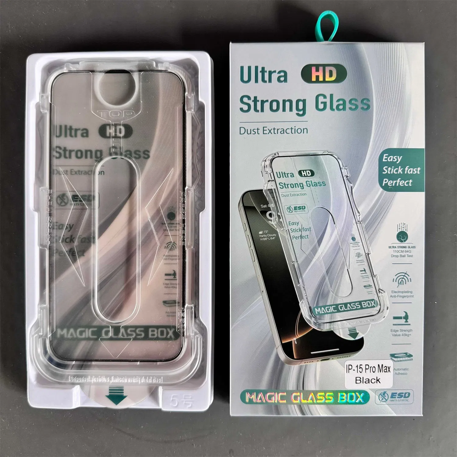 Screen Protector Edge Pressure HD Tempered Glass Film with Automatic Dust Removal Tool for iPhone 12-17