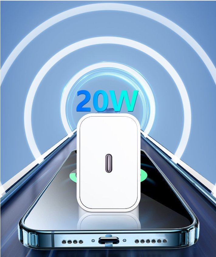 20W USB-C Fast Charger for iPhone 15 and More