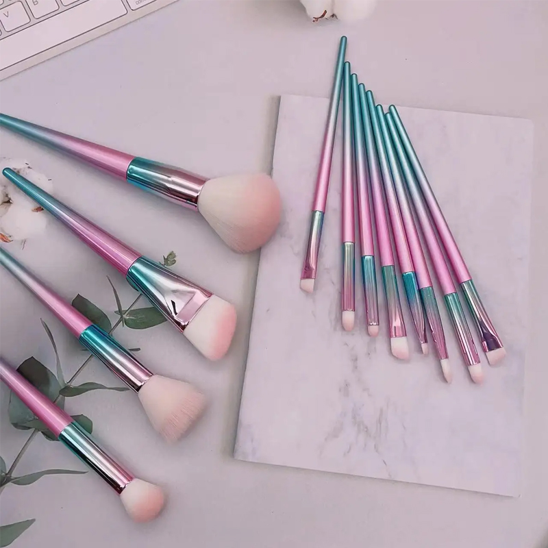 12 PCS Starter Makeup Brushes Soft Fur Face Brush Foundation Brush Powder Brush Highlight Brush Blush Brush Contour Concealer Cosmetic Brushes