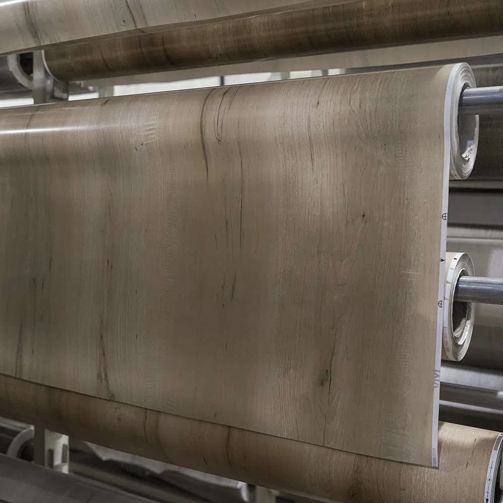 ПВХ декоративная пленка для SPC полов, желтый дуб