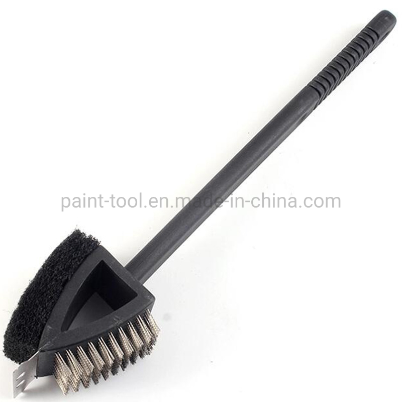 Stainless Steel Barbeque BBQ Grill Wire Cleaning Brush and Scraper