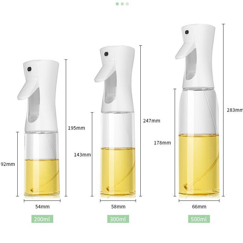 Low MOQ Cheap Oil and Vinegar Dispenser Bottle 200ml 300ml 500ml Plastic Olive Oil Sprayer