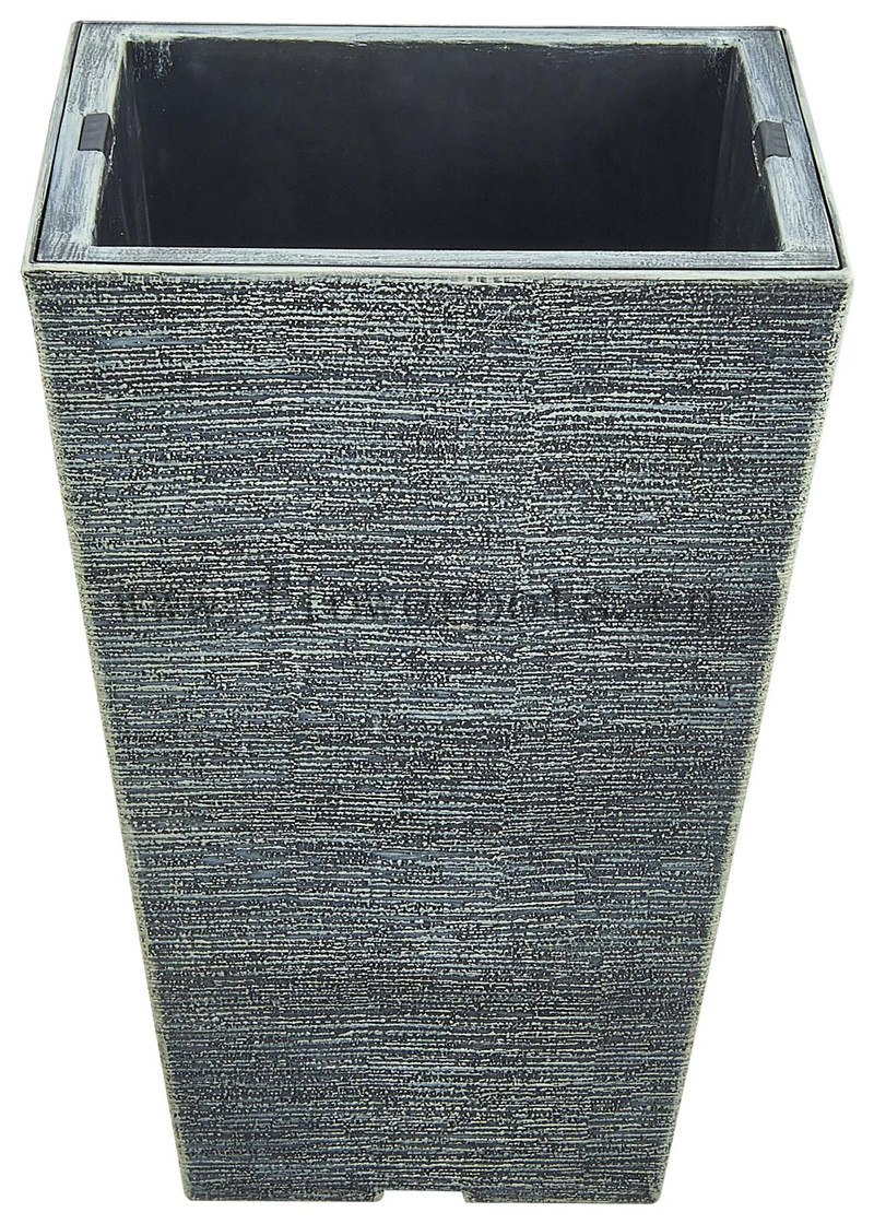 Tall Square Plastic Flower Pot Garden Plant Pot (KD9941-KD9943)