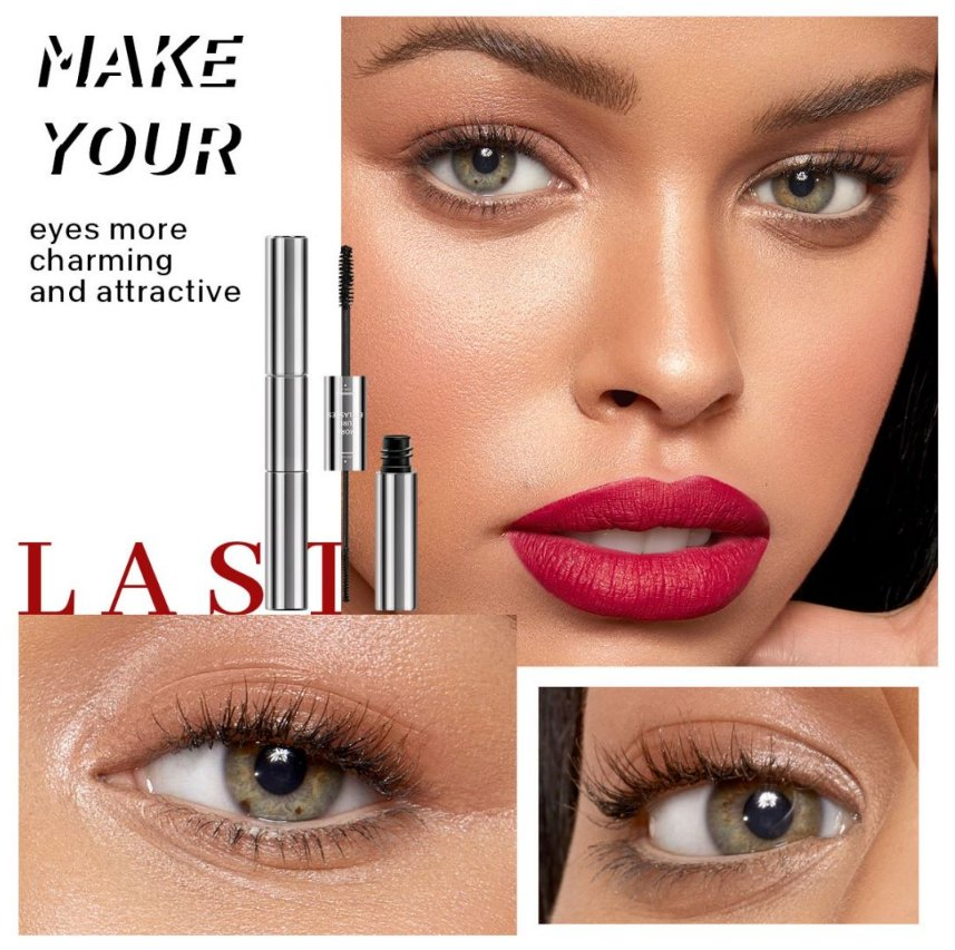 Private Label Waterproof Long Lasting Double Head Natural Thicker Curling Mascara