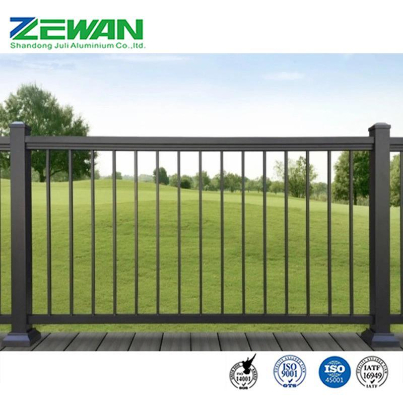 Factory OEM Outdoor Powder Coating Aluminium Fencing Post Custom Aluminum Decorative Security Safety Picket Panel Fence Price for Garden/Swimming Pool/Farm