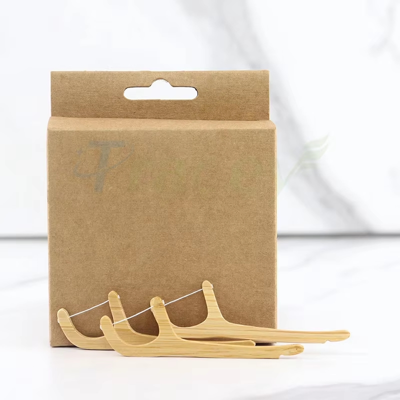 Natural Bamboo Charcoal Waxed Mint PBT Dental Floss Environmentally Friendly and Biodegradable