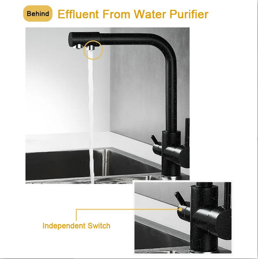 3 Way Solid Brass Copper Kitchen Faucet Water Purification Mixer