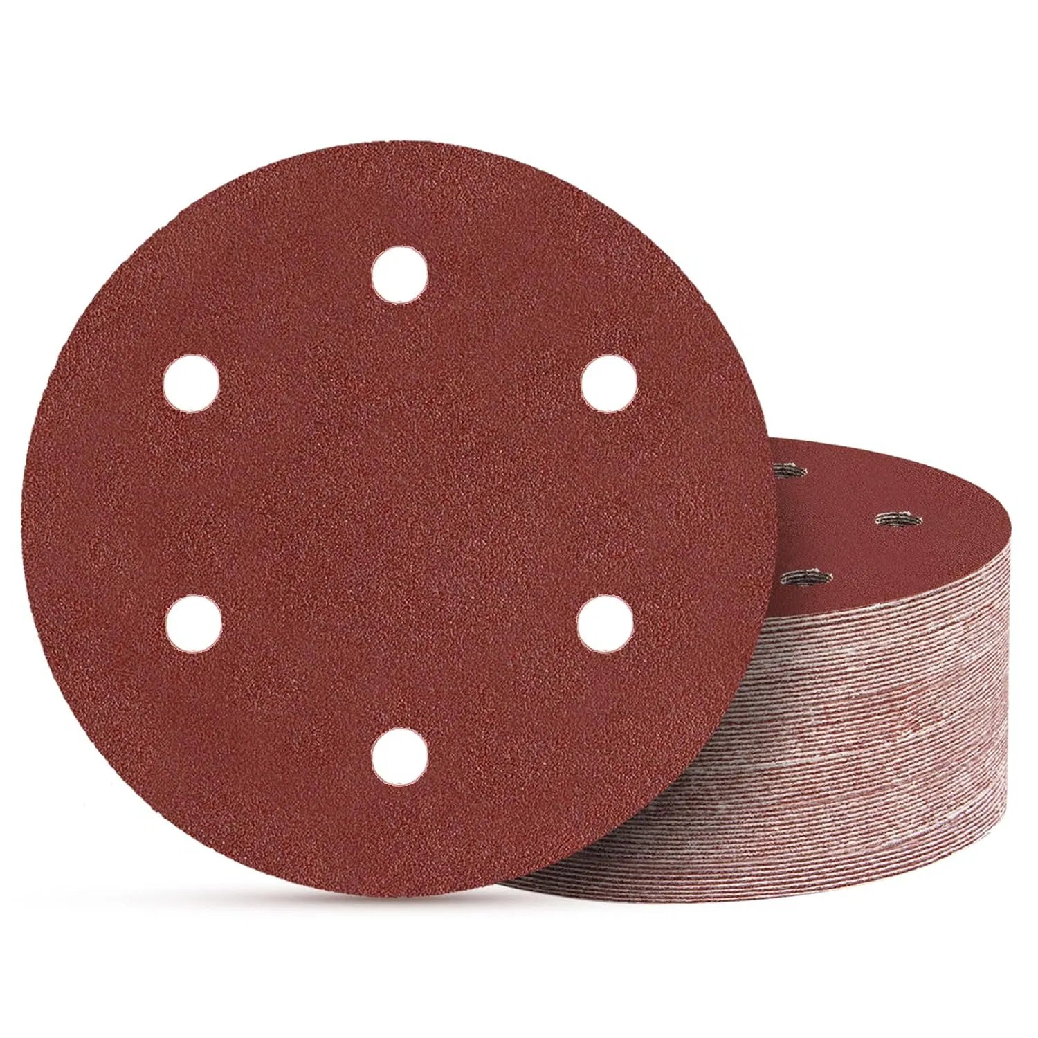 5inch with 6hole Hook and Loop Sanding Discs Aluminum Oxide
