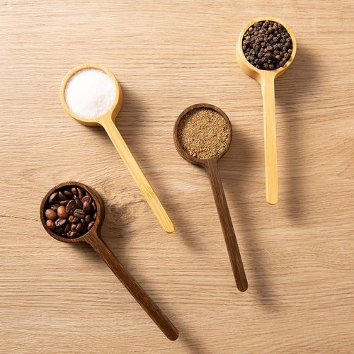 Wooden Coffee Scoop Wood Measuring Scoops for Canister 1 Tablespoon Beech Coffee Scoop Measuring Spoons Bamboo Coffee Scoop
