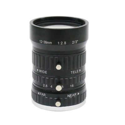 10MP 12~36mm 2/3" 11mm F2.8 C-Mount Zoom Industrial Camera Machine Vision Lens