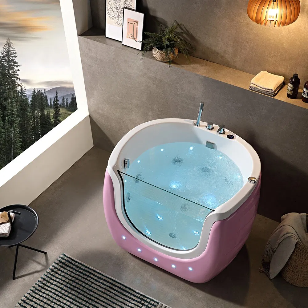 Детская ванночка для массажа из акрила, розовая