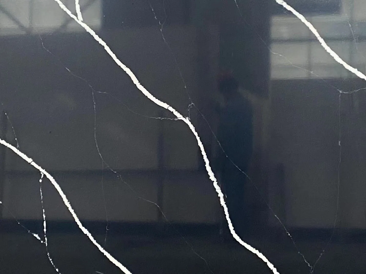 Black Artificial Marble Calacatta Quartz Stone Slab Used for Kitchen Countertops