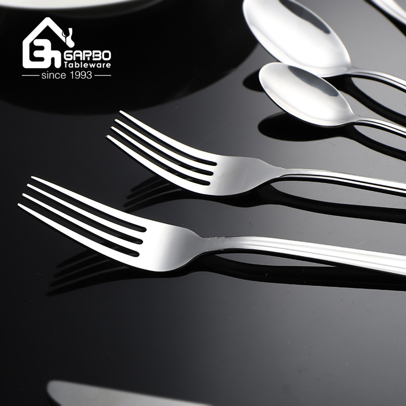 Mirror Polish 2.5mm Thickness Silverware Factory Direct Sales Dinner Fork Cheap Metal Fork Bulk Sale Silver Cutlery Fruit Fork for Home Use