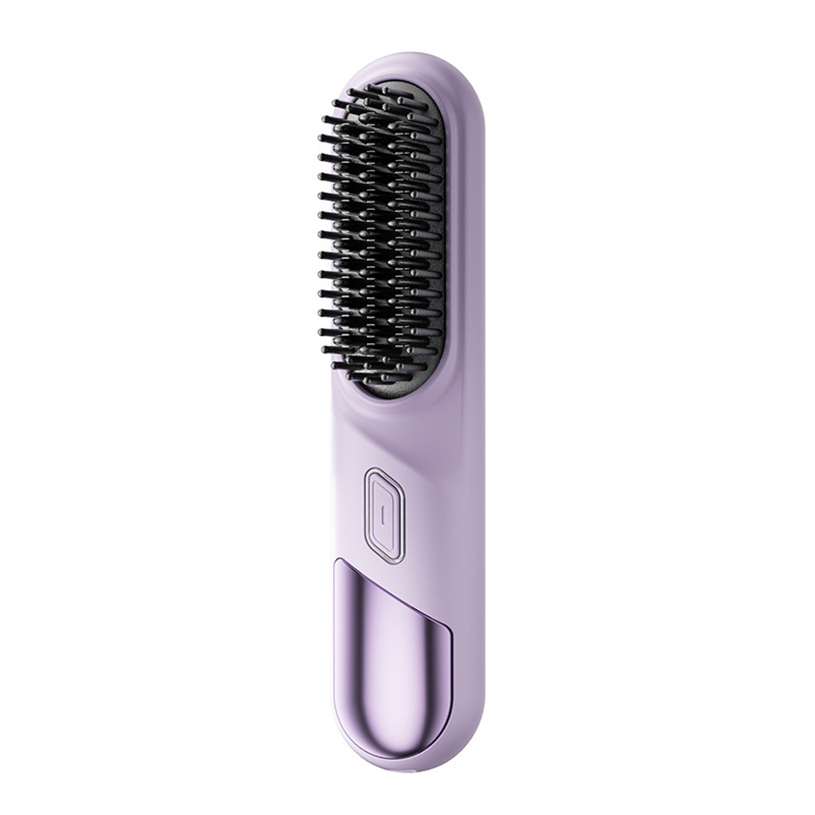 OEM ODM Factory Portable Wireless Ionic Hair Straightener Brush Rechargeable Mini Cordless Hair Curler Straightening Comb