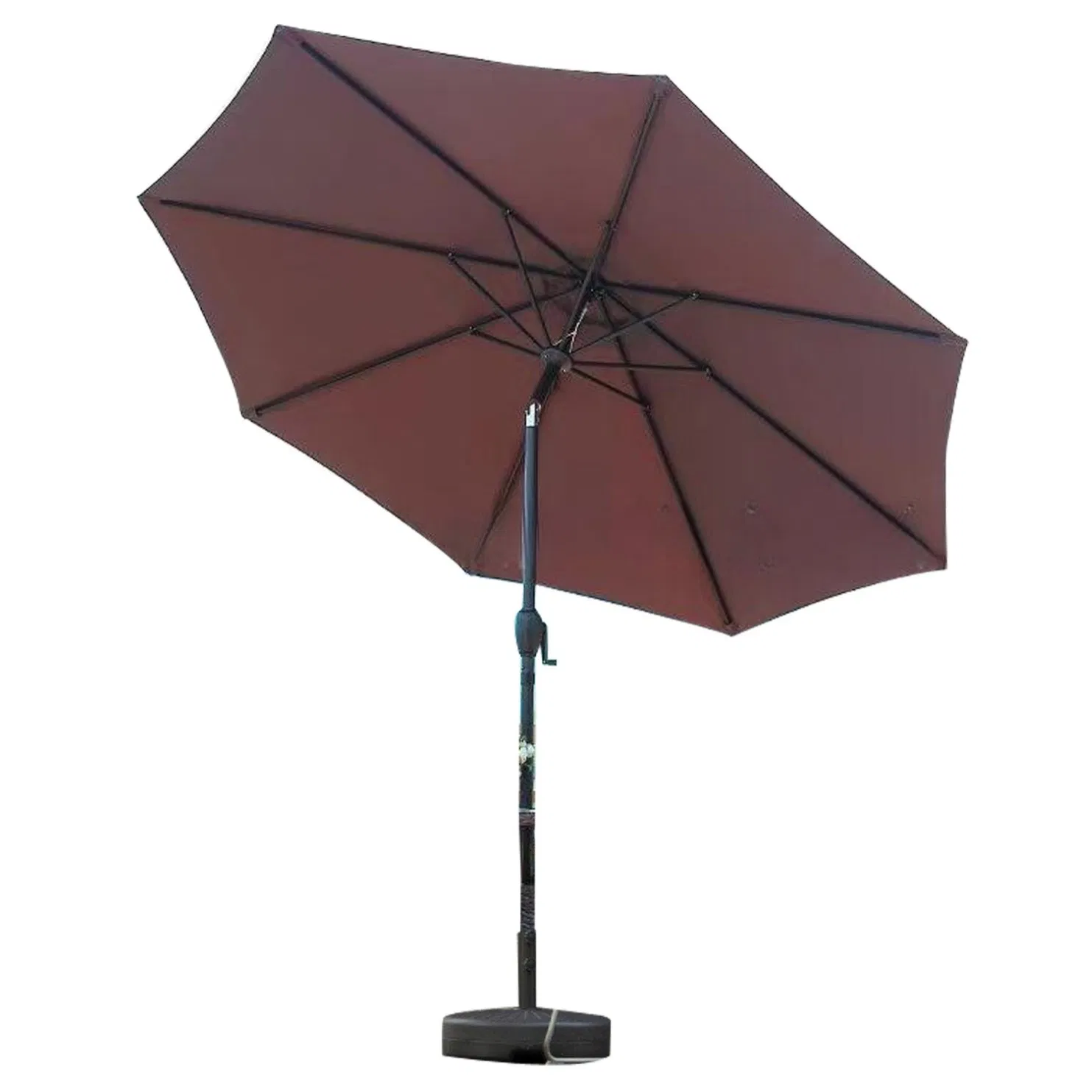 Прямой садовый зонт с поворотным механизмом