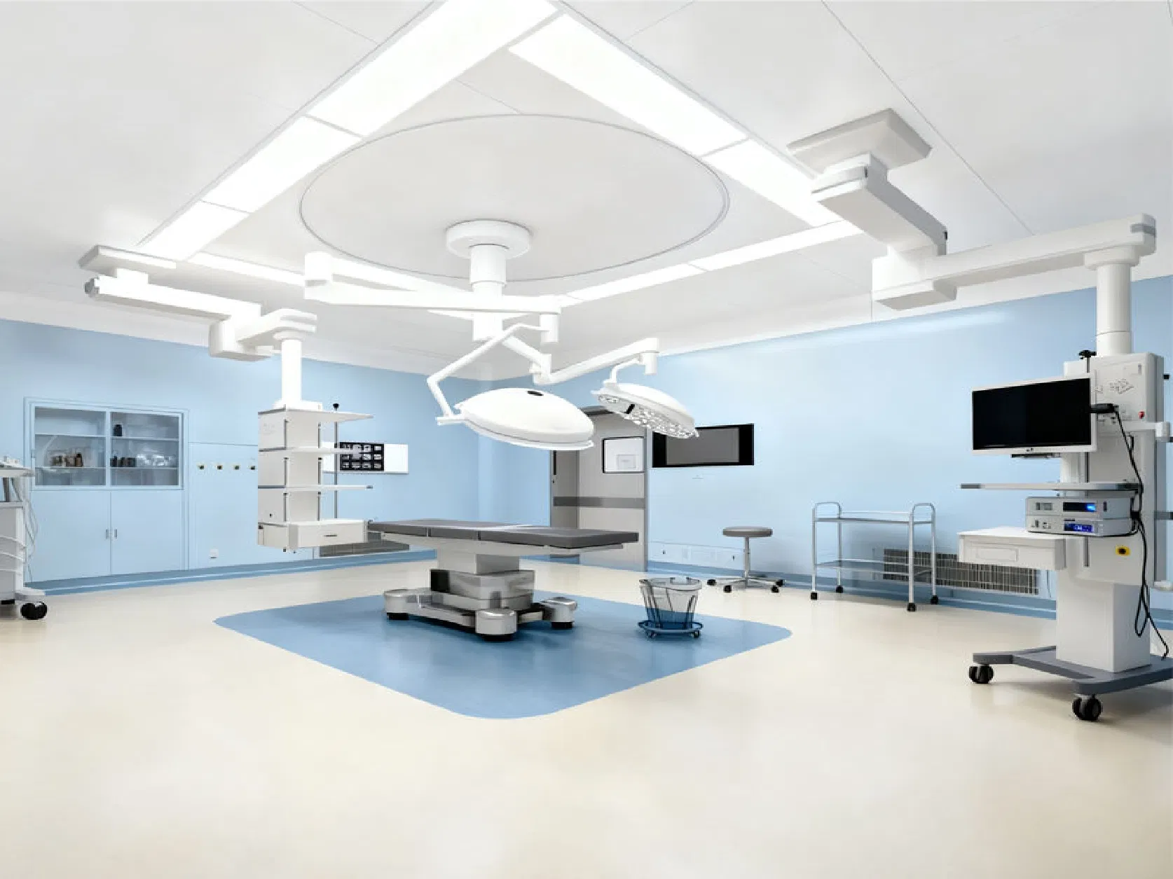 Hygienic Flooring All-Climate Hypoallergenic Low-Noise Quick Assembly Ot Surgery Modular Room