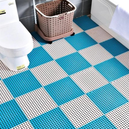 Eco-Friendly PVC Indoor Non-Slip Interlocking Floor Mat for Drainage