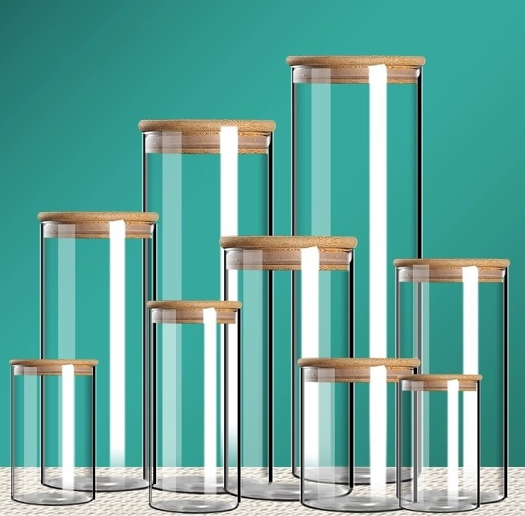 High Borosilicate Glass Storage Jar Bottle Glass Kitchen Food Container
