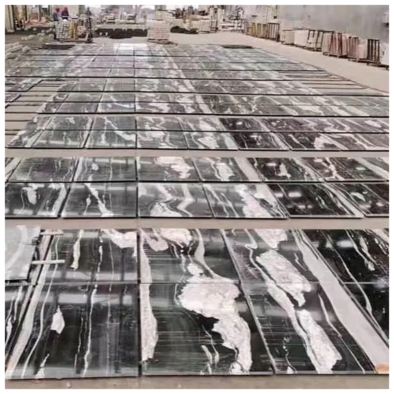 Brazilian Black and White Copacabana Quartzite Tiles