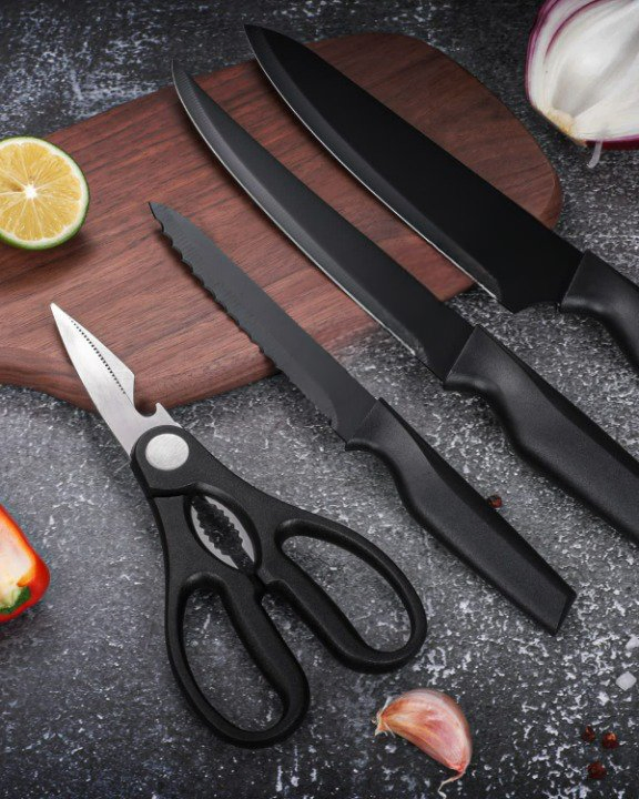 Набор кухонных ножей 14 предметов с подставкой и точилкой