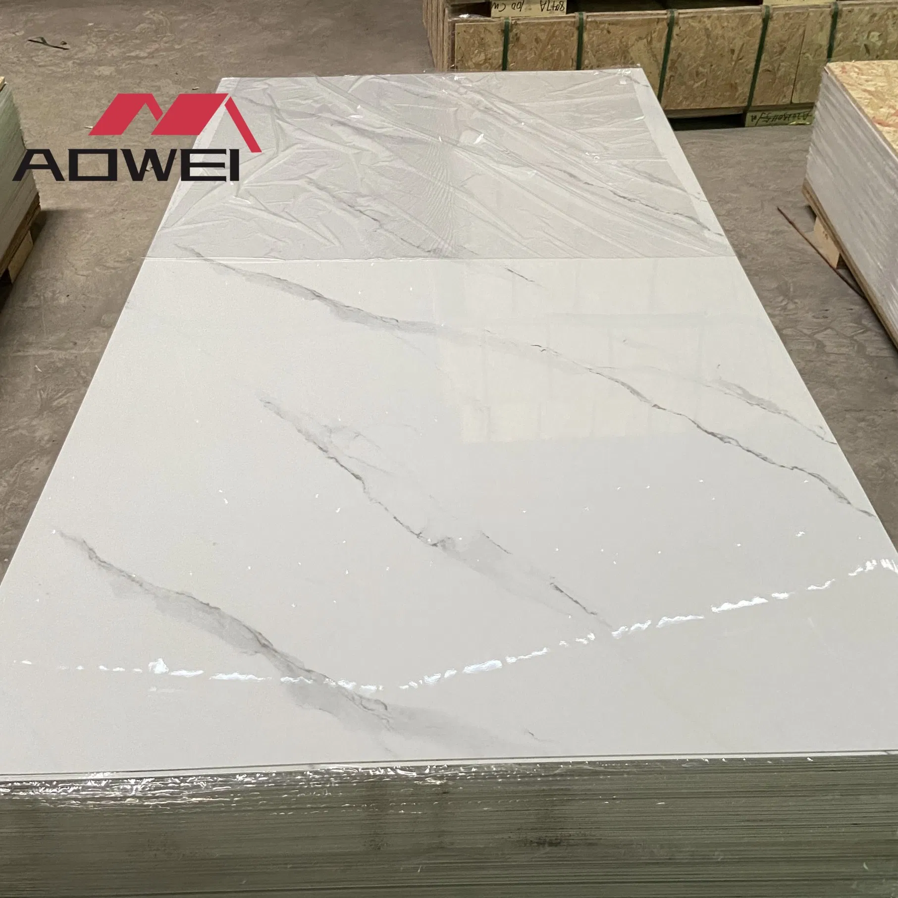 Elegant 3D Textured PVC Marble Wall Cladding for Modern Interiors