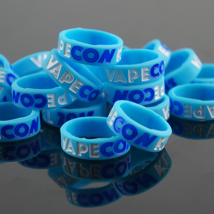 Laser Logo in Multiple Sizes Patterns Customizable Vapor Band Silicone Protective Ring