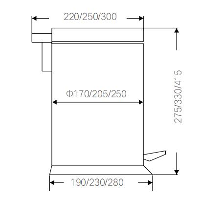 Мусорное ведро с педалью из нержавеющей стали 3л