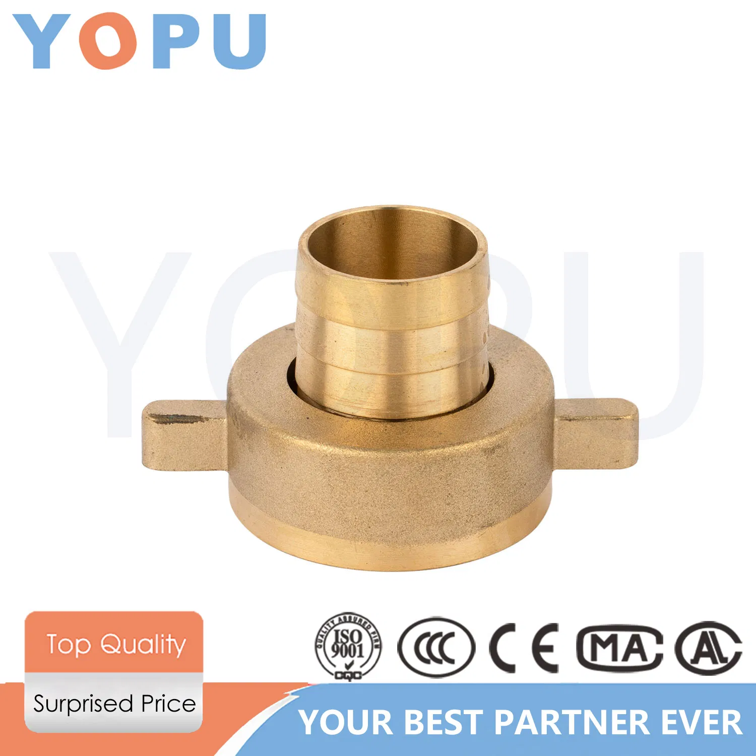 Industrial Brass Pipe Fittings NPT Female Swivel Coupling 1/2 Inch