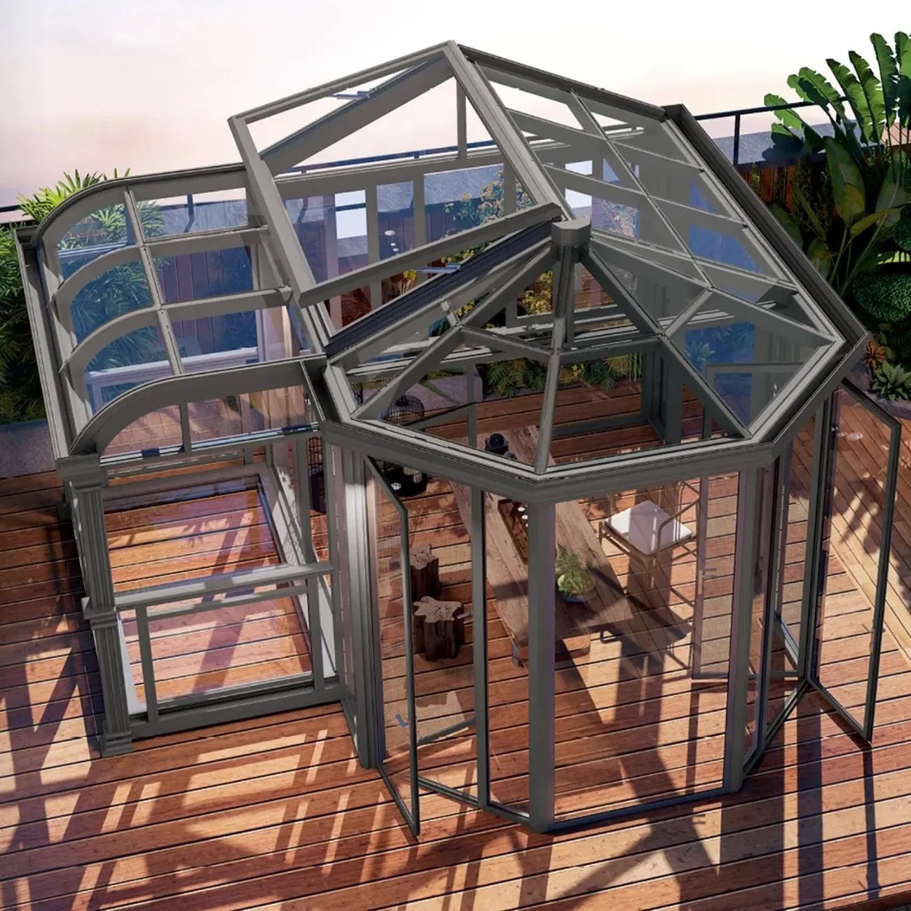 Conservatory Sunroom Smart Luxury Automated High-End Sunroom for Elegant Living