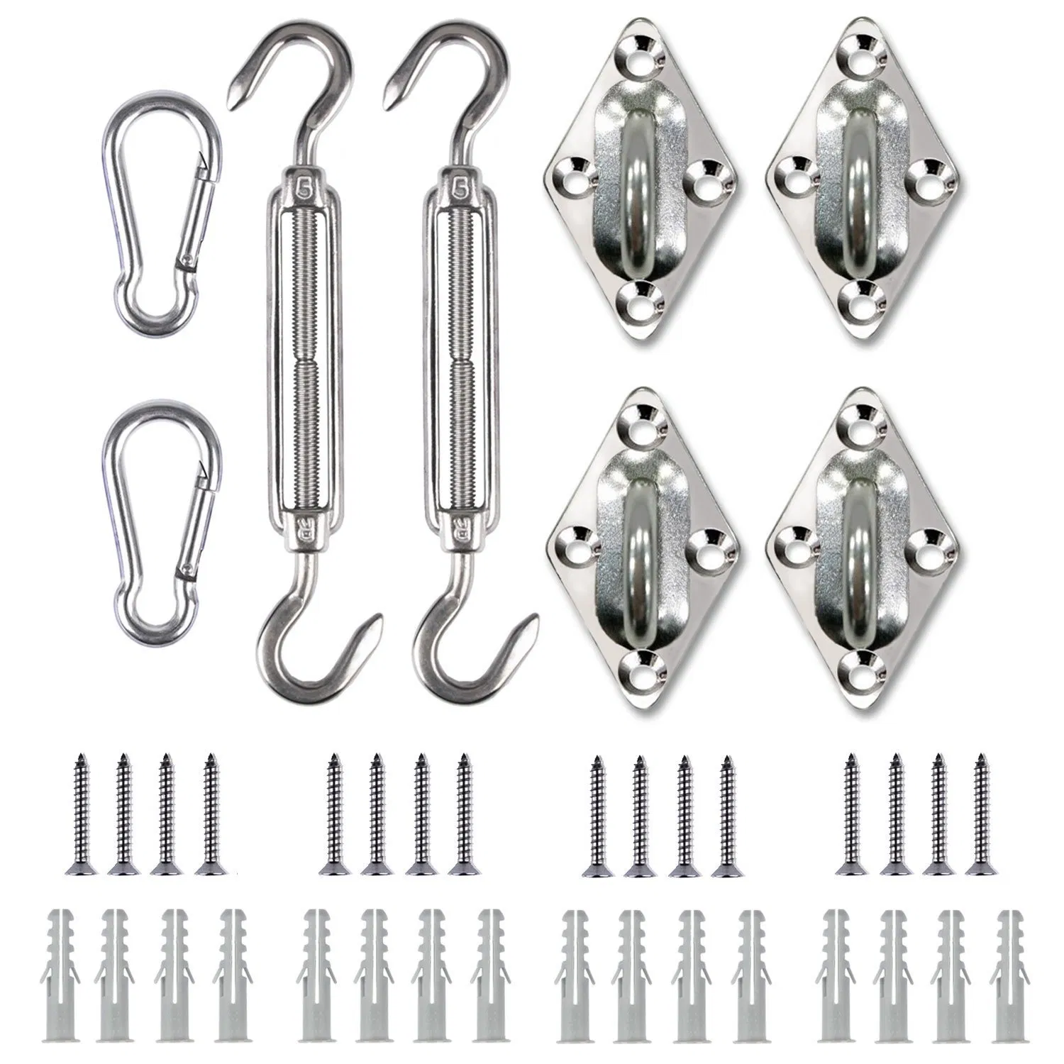 Premium 304 Stainless Steel Shade Sail Installation Accessories Kit
