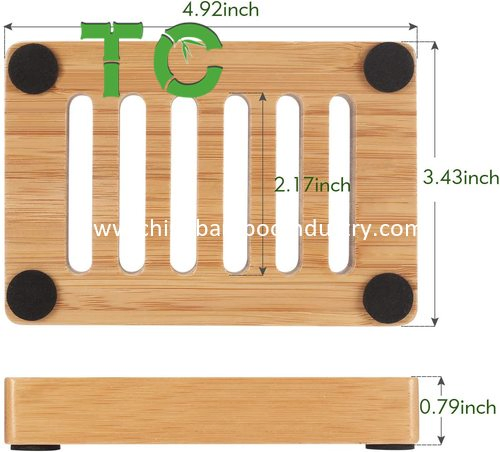 Wholesale Bamboo Soap Dish 2 Pack Bamboo Soap Dish Holder, Bar Soap Storage Box