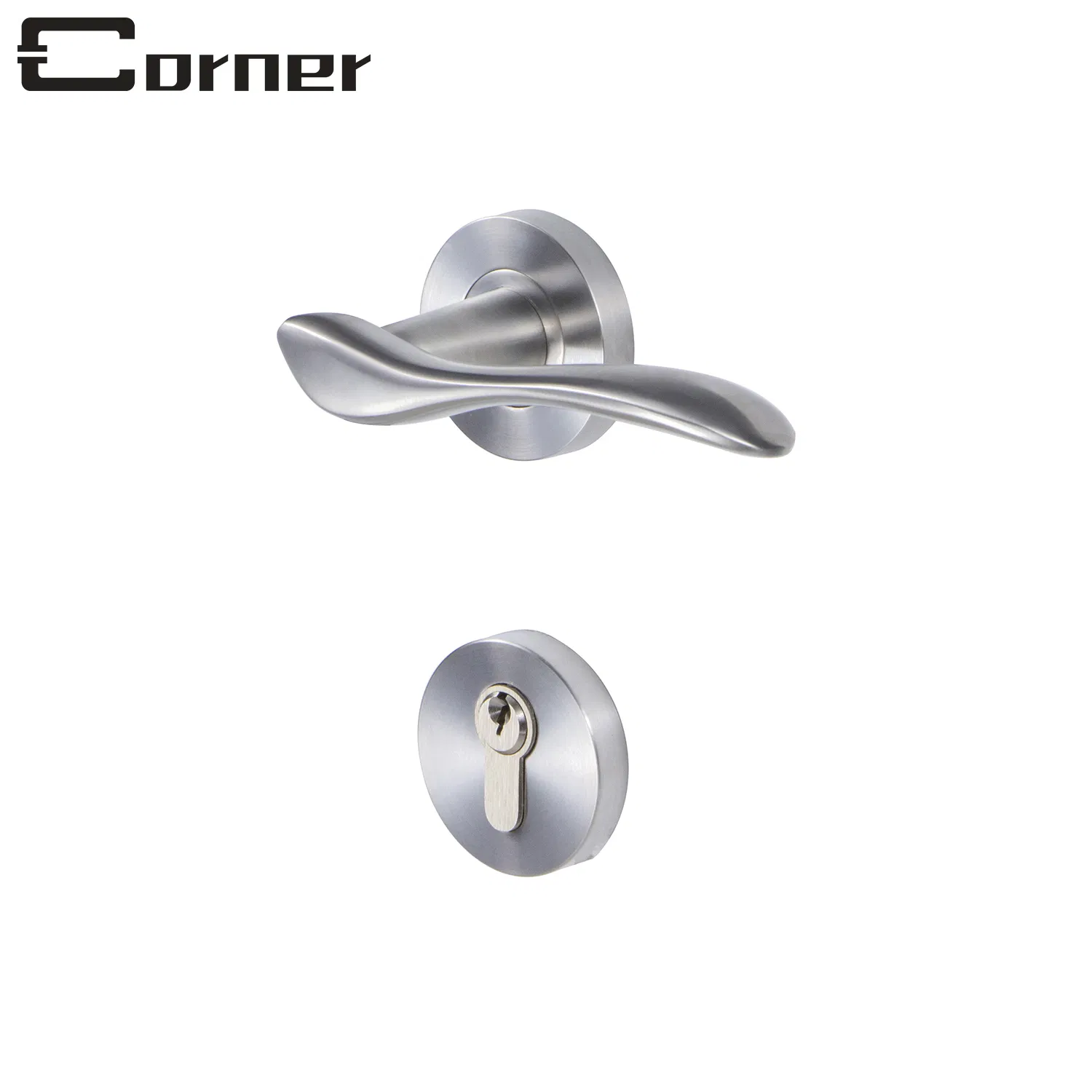 Factory Hot Sale Item Stainless Steel Door Lever Handle Bedroom Bathroom Handle