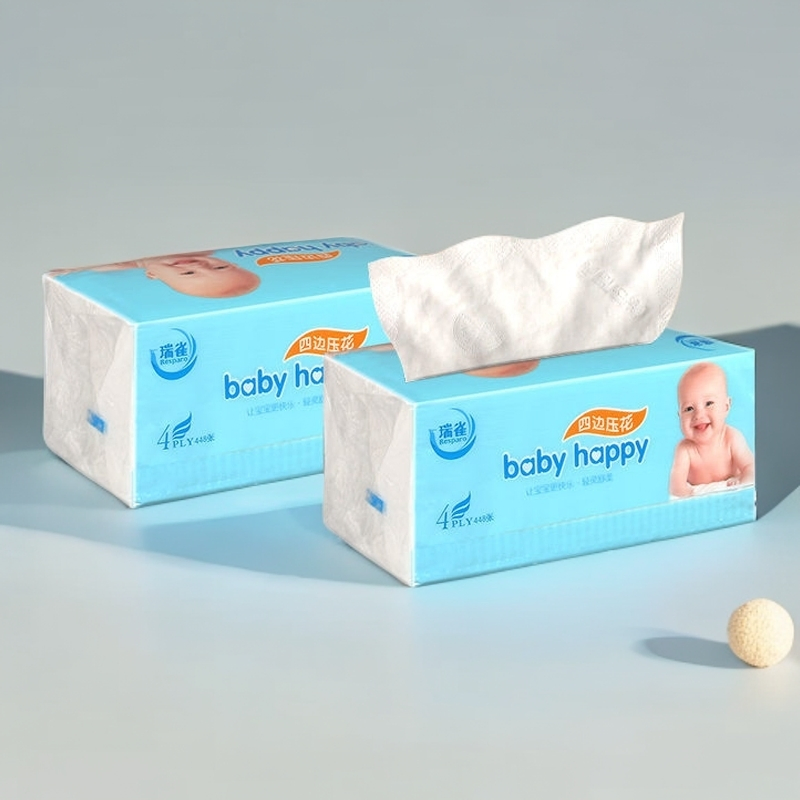 Wholesale Customized 100% Virgin Wood Pulp Delicate Soft Emboss Facial Tissue Paper Towels