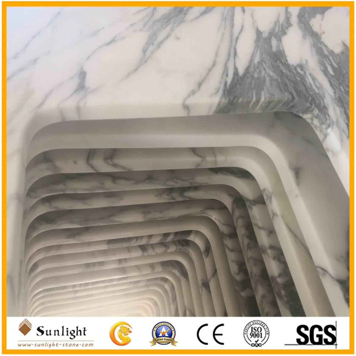 Popular Natural Italy White Arabescato Cervaiole Marble Kitchen Dining Room Countertops
