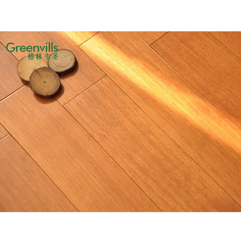 Hot Sale Asian Taun Hand Scraped Smooth Wheat Color Hardwood Flooring