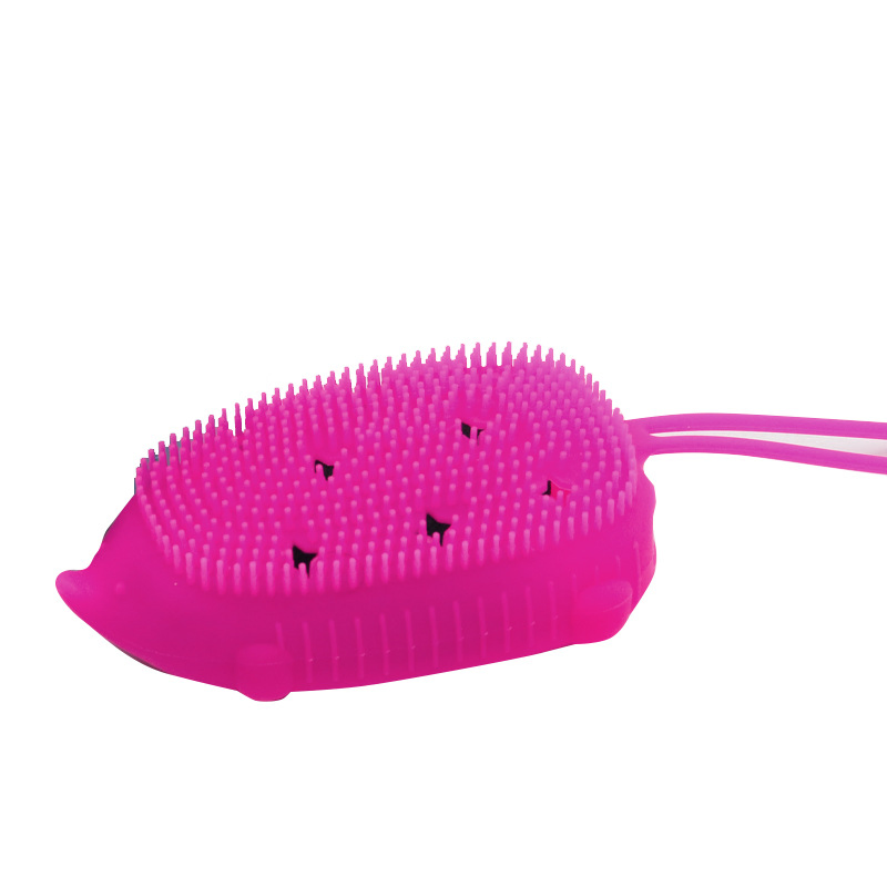 Silicone Lathering Sponge Bath Brush, Hedgehog Bath Brush, Children's Massaging Bath Brush