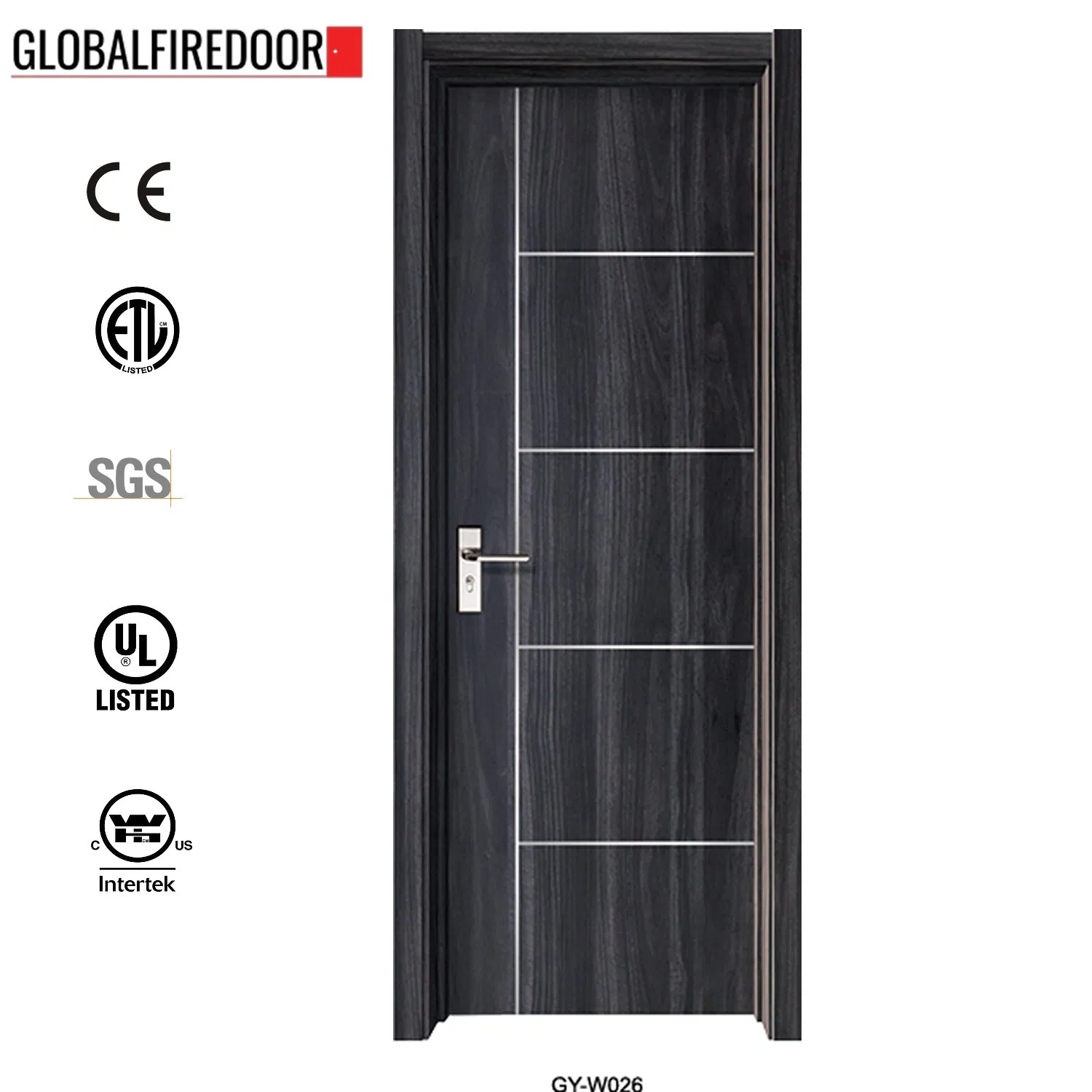 UL Listed 90 Min Wood Fire Doors for Hotel Hospital