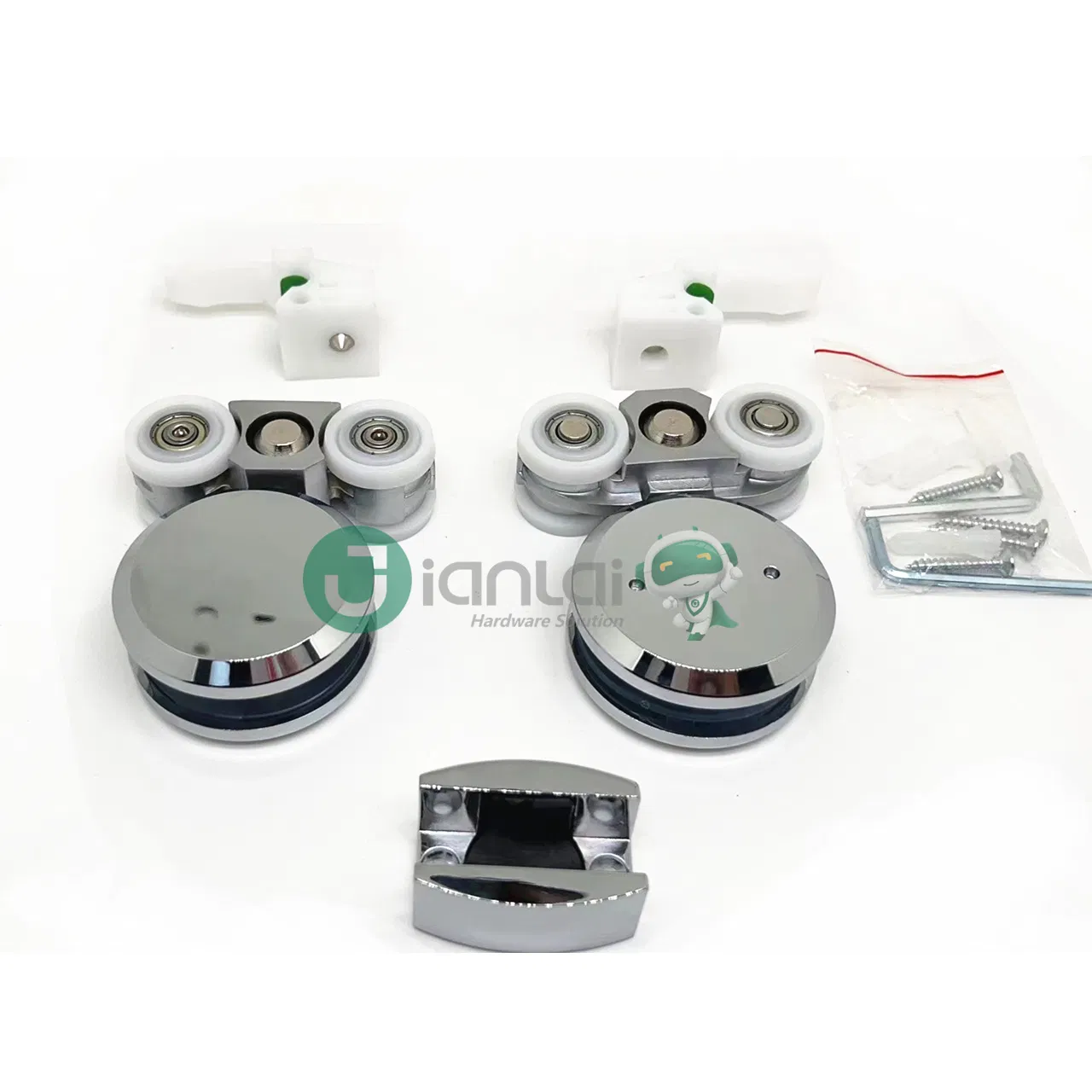 Toughened Glass Door Hanging Wheel Sliding Hardware Stainless Steel Roller