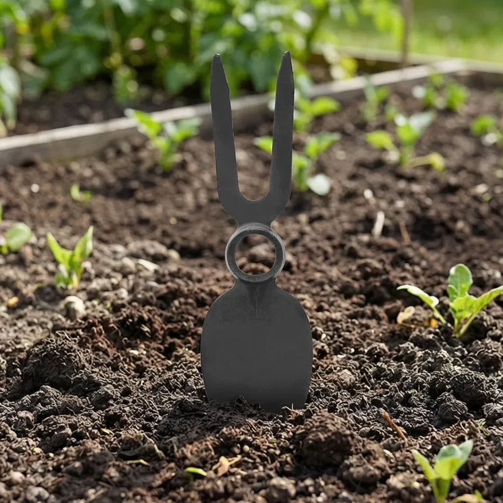 Hot Sale Agricultural Hand Tools Garden One Piece Forged Fork Hoe