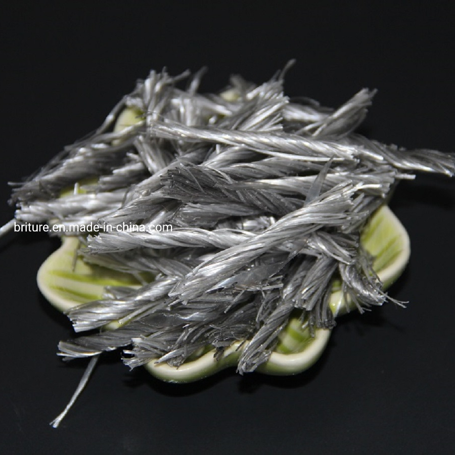 54mm PP Fiber Twisted Bunchy Form Polypropylene Fiber for Industrial Floor
