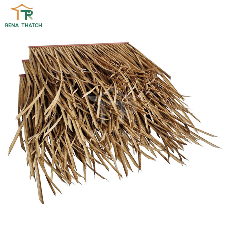 Factory Customized Plastic Synthetic Roof Thatch Artificial Roofing Fiber Thatch in Tiles